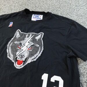 Post Game Shirt Mens L Black Wolf 13 Underdogs Jersey Graphic Tee T Shirt Sports